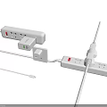Modern White Electrical Switch Panels With Multiple Sockets USB Ports And Indicator Lights