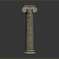 European style pillar stone pillar stone pillar old stone pillar 3d model