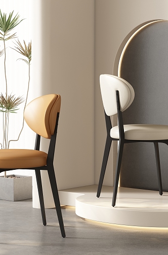 Dining chair combination 3d model