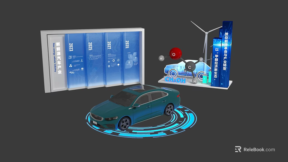 Tobacco and Liquor Store Modern Product Showcase With Digital Display Boards 3d model 