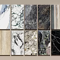 Marble Wall Panels With Various Texture Designs And Different Color Options For Interior Decor 3d model