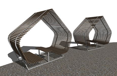 Modern Outdoor Table and Chair Landscape Seat Outdoor Seat Public Seat Shaped Seat 3d model