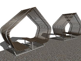 Modern Outdoor Table and Chair Landscape Seat Outdoor Seat Public Seat Shaped Seat 3d model