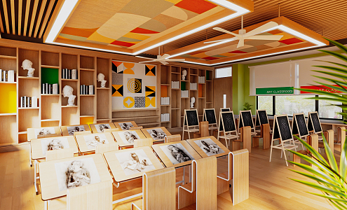 Modern Art Classroom 3d model