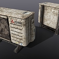 Old air conditioner host 3d model