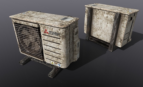 Old air conditioner host 3d model