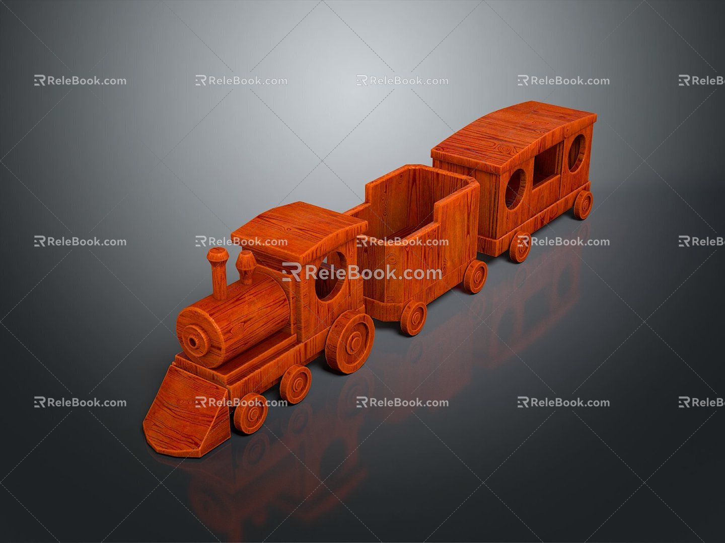 toy train toy train locomotive steam locomotive head 3d model