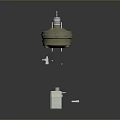 Industrial Equipment Components With Pump Housing Control Box And Small Parts