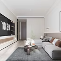 Modern Apartment Interior Design With Bedroom TV Wall Ambient Lighting And Open Layout