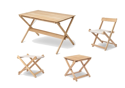 Outdoor Table and Chair Outdoor Camping Table and Chair Outdoor Wooden Table and Chair 3d model