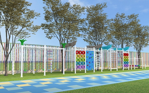 Kindergarten amusement facilities 3d model