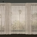 Modern Curtain Window Screen Pleated Curtain 3d model
