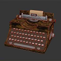 typewriter old typewriter antique typewriter classical typewriter 3d model