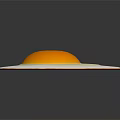 Runny Yolk Fried Egg With Golden Edges Made Using Non Stick Frying Pan