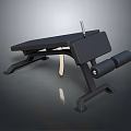 Black Adjustable Bench Press Fitness Equipment With Backrest And Leg Support For Strength Training