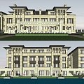 Modern Townhouse Neoclassical Townhouse 3d model