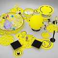Smiley Face Themed Playground With Interactive Elements People Playing And Yellow Decorations