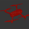 Red Bull Branded Quadcopter Drone With Blue Body And Red Propellers