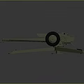 Green Military Artillery Model With Black Wheels And Long Barrel