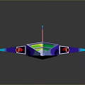 Colorful 3D Pixel Art Airplane Model With Vibrant Wings And Cockpit Details