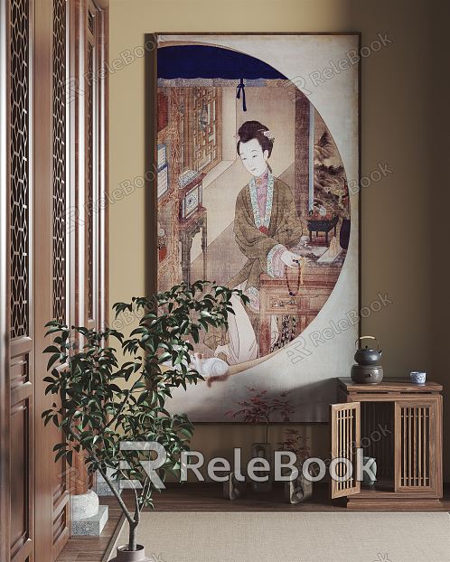 New Chinese Figure Painting Hanging Painting Decorative Painting model