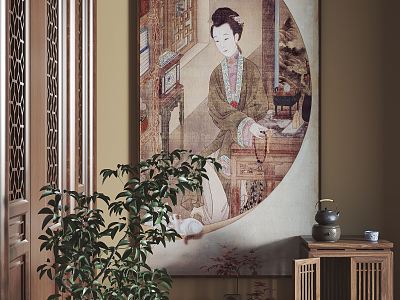 New Chinese Figure Painting Hanging Painting Decorative Painting model