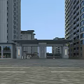 High Rise Residential Buildings Surrounded by Lush Green Trees in Organized Layout