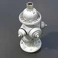 Silver Metal Fire Hydrant With Chain And Bolt For Outdoor Fire Safety Equipment