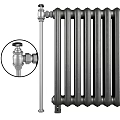 Various Black Cast Iron Radiators with Classic Designs for Home Heating