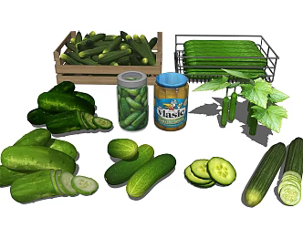 Modern Cucumber 3d model