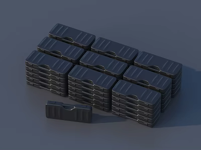 Durable Black Stacked Metal Hardware Tools And Multiple Industrial Accessories 3d model