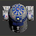 Star Wars R2 D2 Robot Character With Blue And White Design Features 3d model