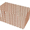 3D Brown Lattice Grid Structure Framework Design For Architectural Models
