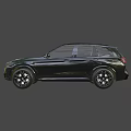 Black BMW SUV Modern Design Front View With Black Wheels And UK License Plate