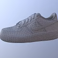 White Lace Up Low Top Athletic Shoes With Clean Design And White Sole
