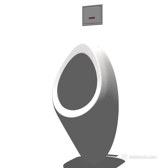 Modern White Ceramic Urinal With Sleek Contemporary Design For Bathroom 3d model 