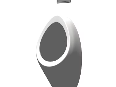 Modern White Ceramic Urinal With Sleek Contemporary Design For Bathroom 3d model