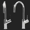 Modern Chrome Plated Faucet Featuring Sleek Curved Design And Polished Surface Finish