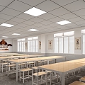 modern reading room 3d model