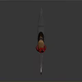 Traditional Metal Axe Weapon With Wooden Handle Wrapped Grip And Red End
