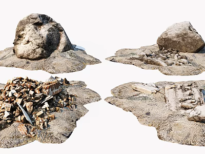 modern stone ruins 3d model modern stone ruins 3d model