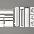 Various Styles of Modern Air Conditioner Fans With Wall Mounted and Floor Standing Designs