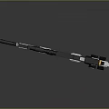 Futuristic Sniper Rifle With Black Silver Finish Tactical Scope And Advanced Mechanical Design Details