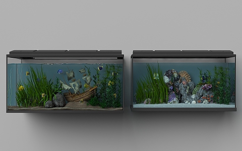 modern aquarium 3d model