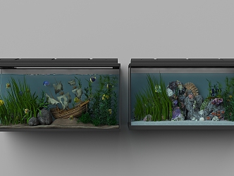 modern aquarium 3d model