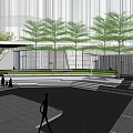 Modern Garden Landscape Design with Green Plants Modern Architecture and Paved Walkways