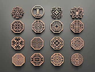 new chinese style carved 3d model