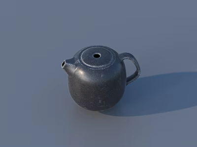 Modern Black Teapot Daily Electrical Appliance With Sleek Design And Smooth Surface 3d model
