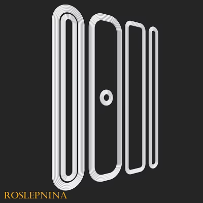 Structural Components With Linear Shapes Circular Hole And White Outlines 3d model