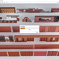 Various Red Brick Feature Wall Designs With Intricate Patterns And Textures 3d model